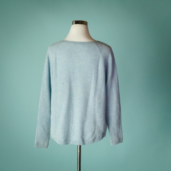 Vince S Light Blue Wool Cashmere Boat Neck Sweater - Picture 5 of 6